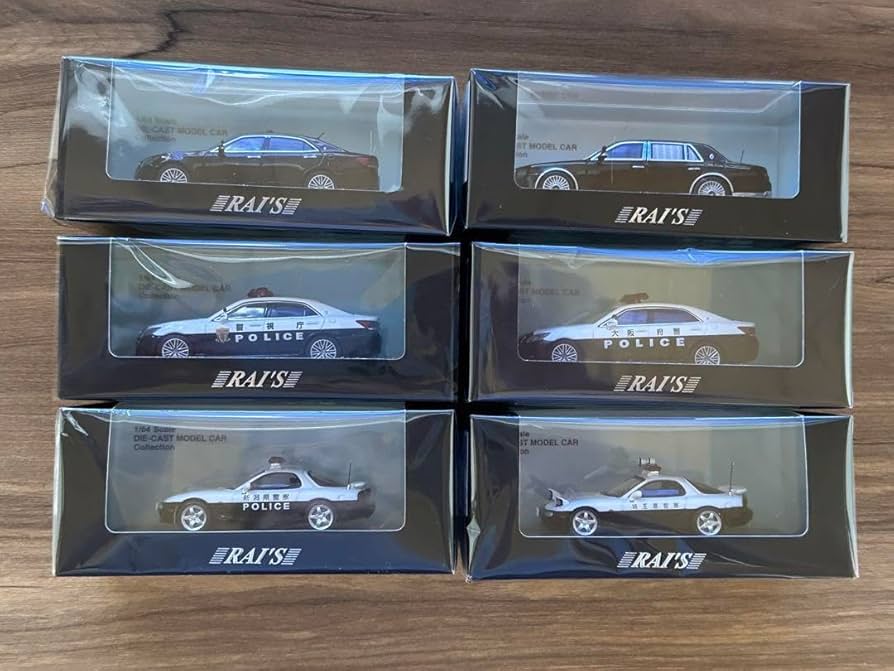 RAI&#39;S レイズミニカー1/64 パトカー3台セット Yahoo!オークション -「レイズ パトカー」(ミニカー) の落札相場